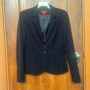 Elle Black Women's Jacket/Blazer with Peplum waist, lined, 3 button (6)